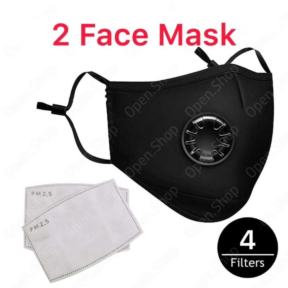 2 Washable Face masks (4 free pm2.5 filters)
